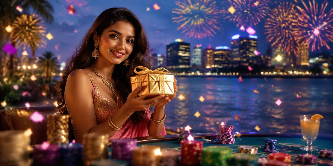 Exciting casino gaming with Indian player in stylish outfit